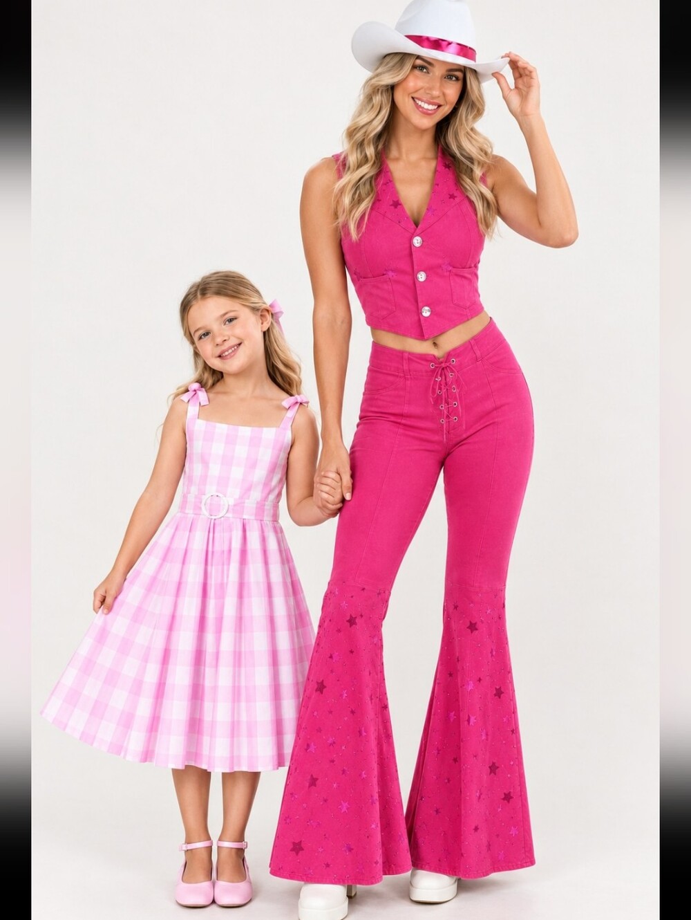 Barbie Custome  Mommy And Me Set Dress And Cowgirl Set